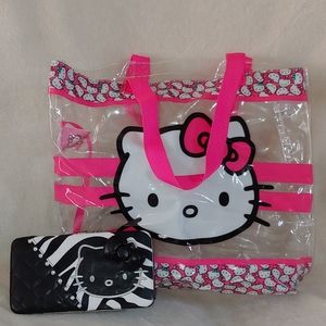 Hello Kitty Clear Bag and Wallet